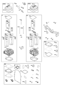 Cylinder Head Group Diagram and Parts List for 305447-0338-F1 200000 - 399999 Briggs and Stratton Engine